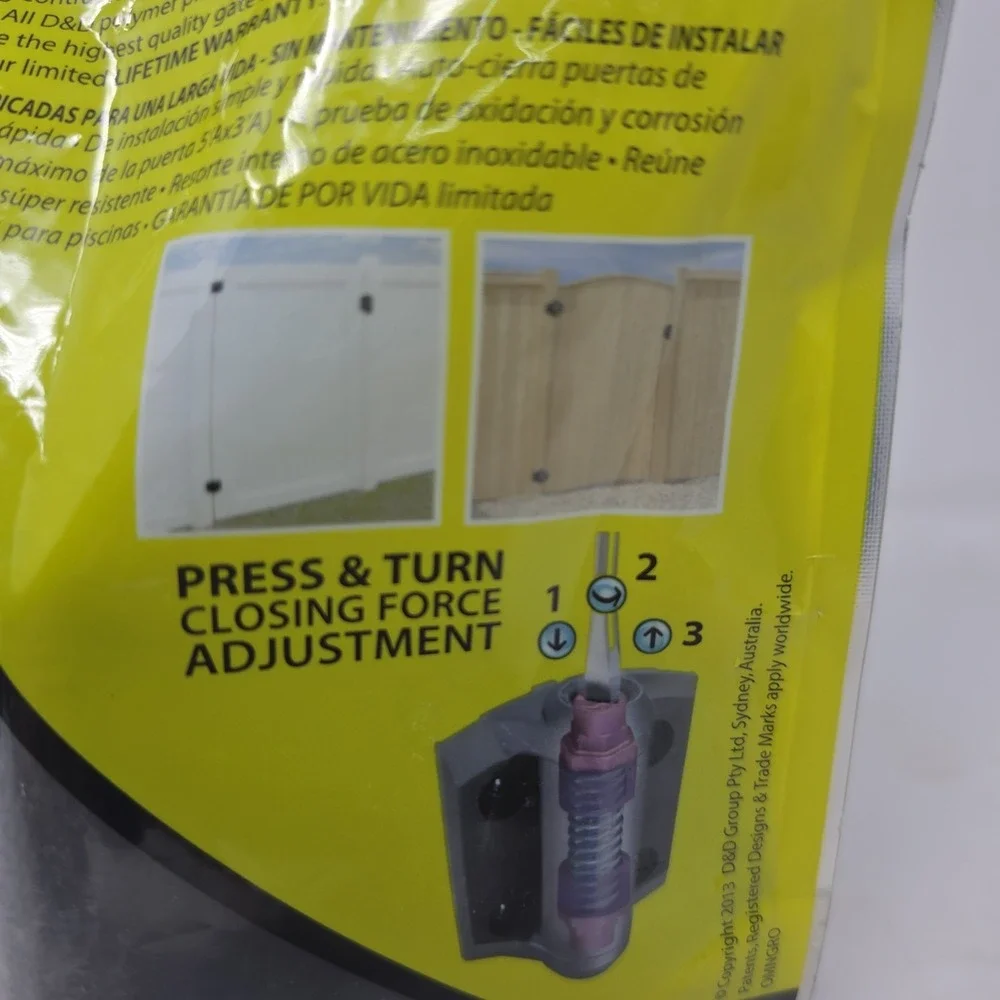 TruClose Heavy Duty Self Closing Spring Gate Hinges Pack Of 2 Black. L